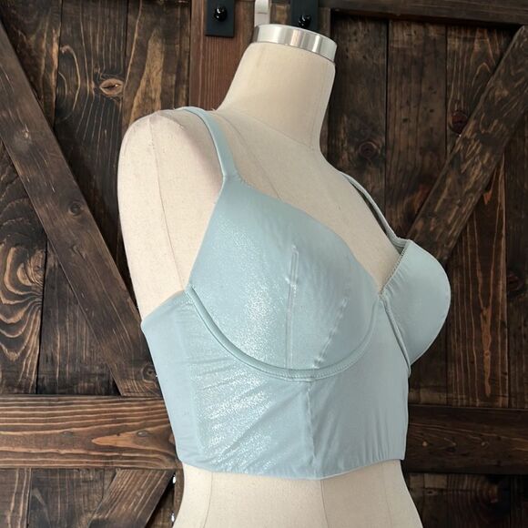 Victoria's Secret Sz 34DDD Lined Long Double long Demi Bra  Sparkly - Picture 3 of 13